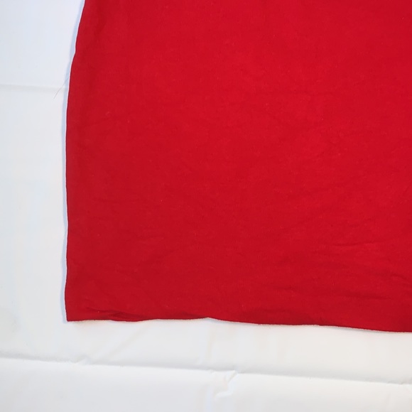 L Red Lily White High Waist Bodycon Mini Skirt - Picture 3 of 12